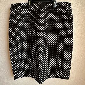 Womens Ann Taylor Pencil Straight Polka Dot Print Size 12